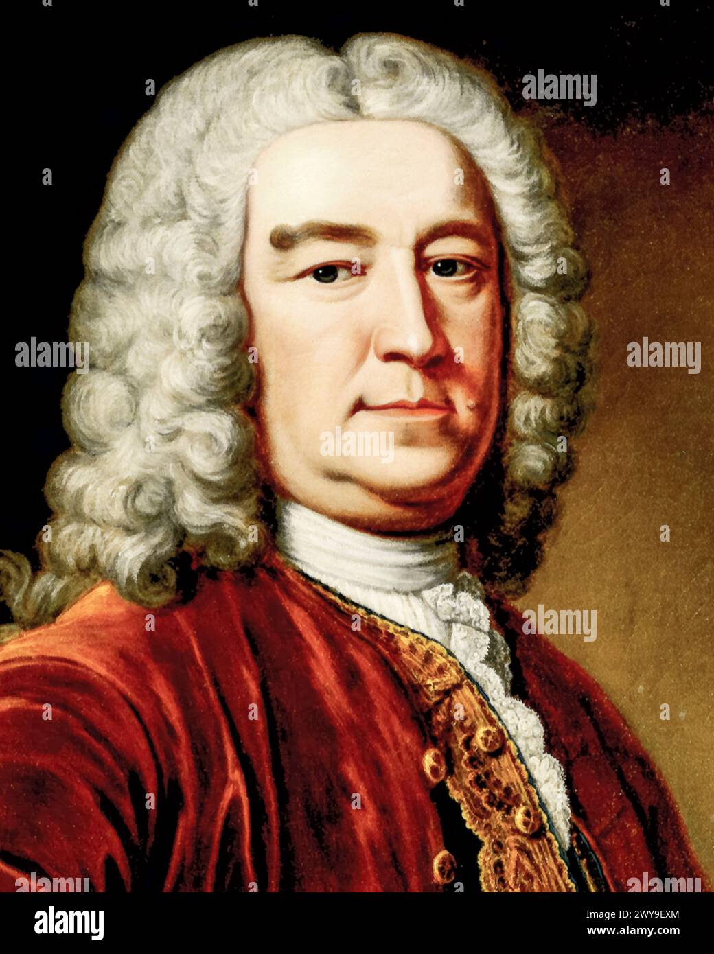 Henry Pelham (1694-1754), homme politique whig et premier ministre de Grande-Bretagne 1743-1754, portrait peint à l'huile sur toile par John Giles Eccardt (attribué), avant 1779 Banque D'Images