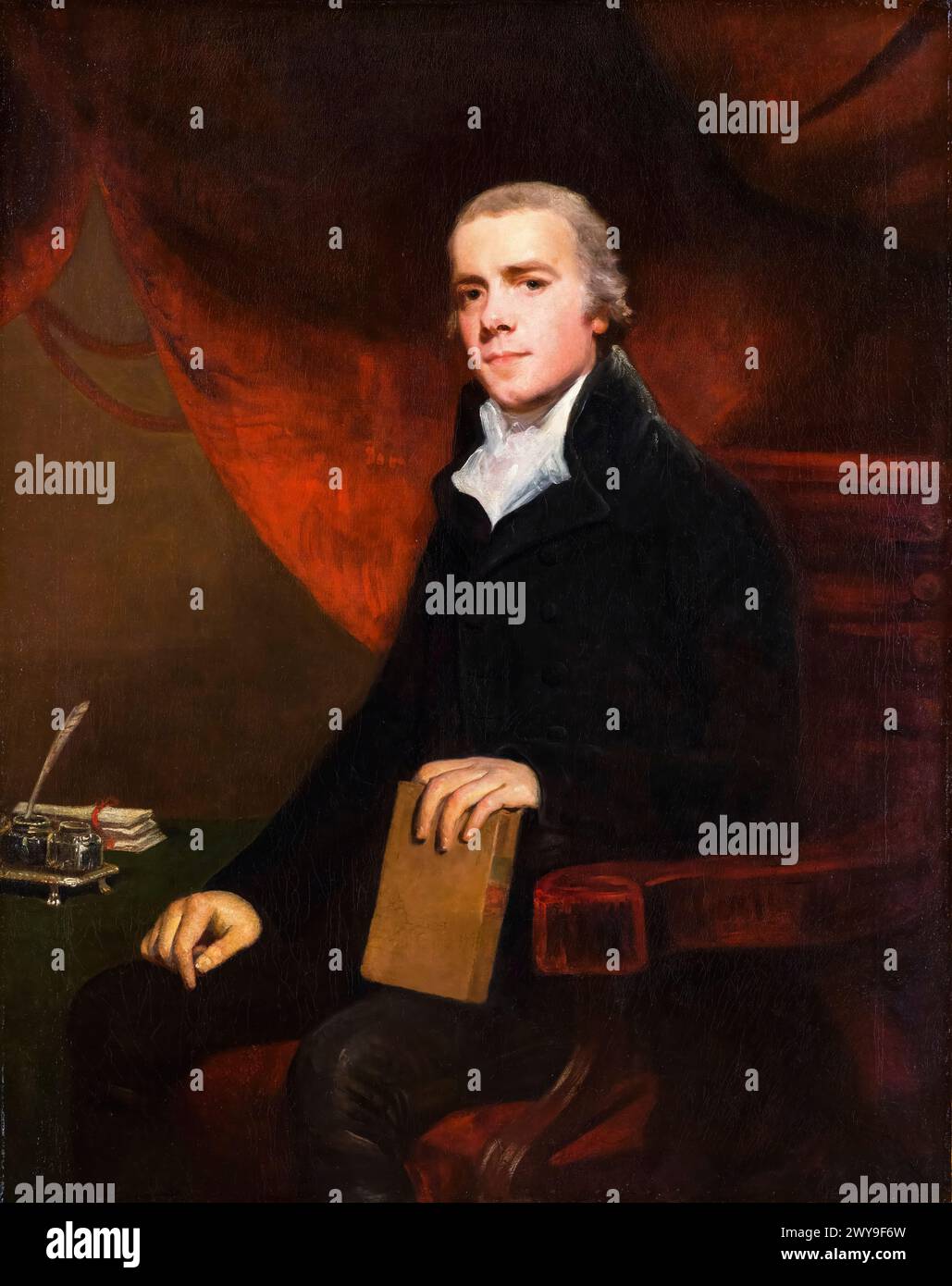 William Grenville, 1er baron Grenville (1759-1834), homme politique conservateur et premier ministre du Royaume-Uni, 1806-1807, portrait peint à l'huile sur toile par John Hoppner, avant 1810 Banque D'Images