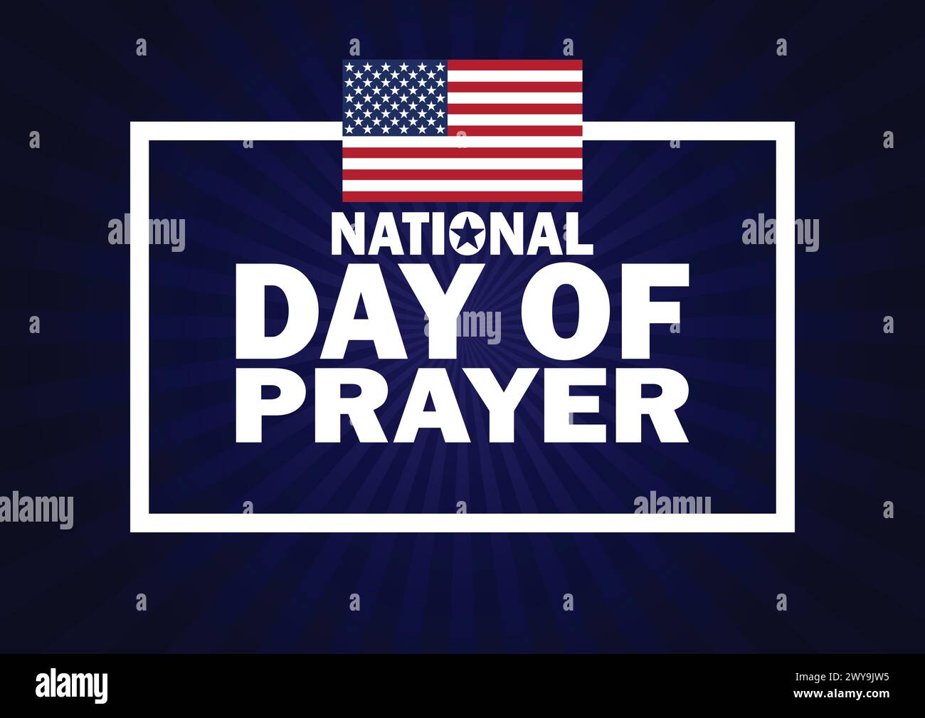 Papier peint de la Journée nationale de prière avec typographie. Journée nationale de prière, contexte Illustration de Vecteur