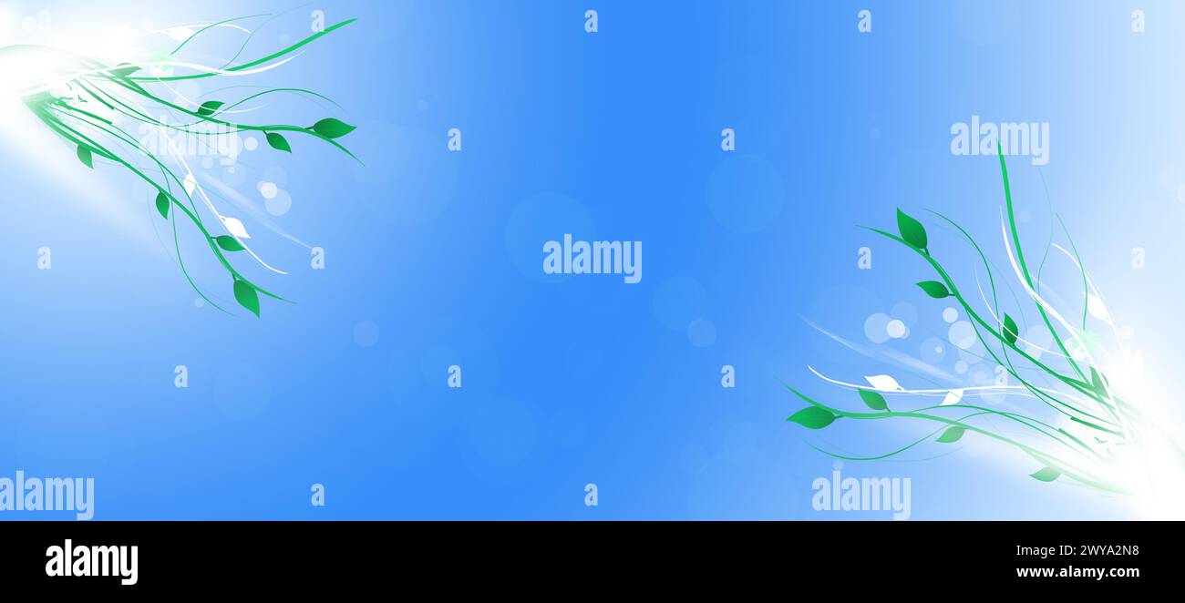 spring nature floral lumineux abstrait bannière fraîche Banque D'Images