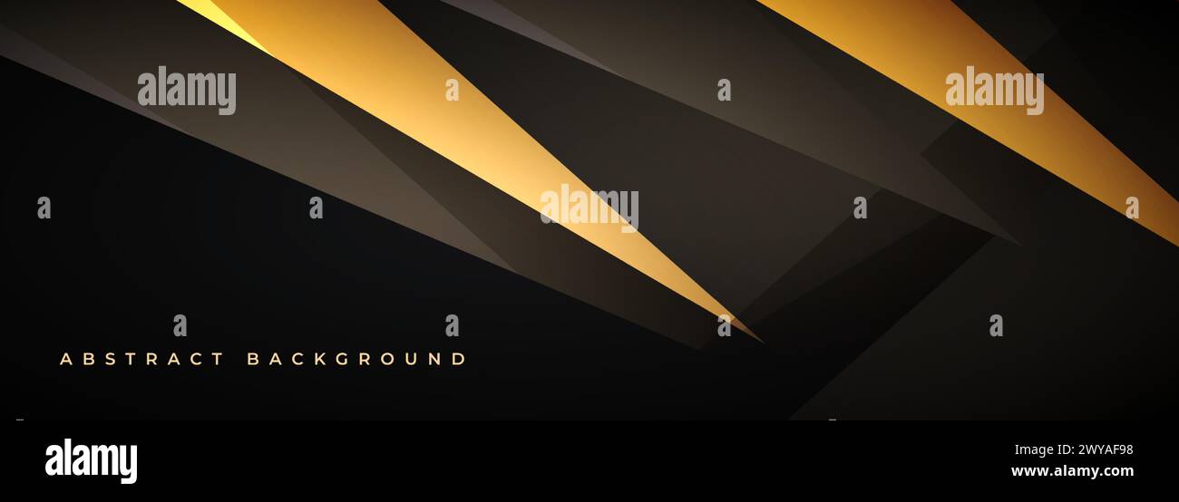 Fond abstrait vectoriel sombre avec des formes géométriques diagonales marron et orange et des lignes. Modèle élégant de bannière d'illustration vectorielle Illustration de Vecteur
