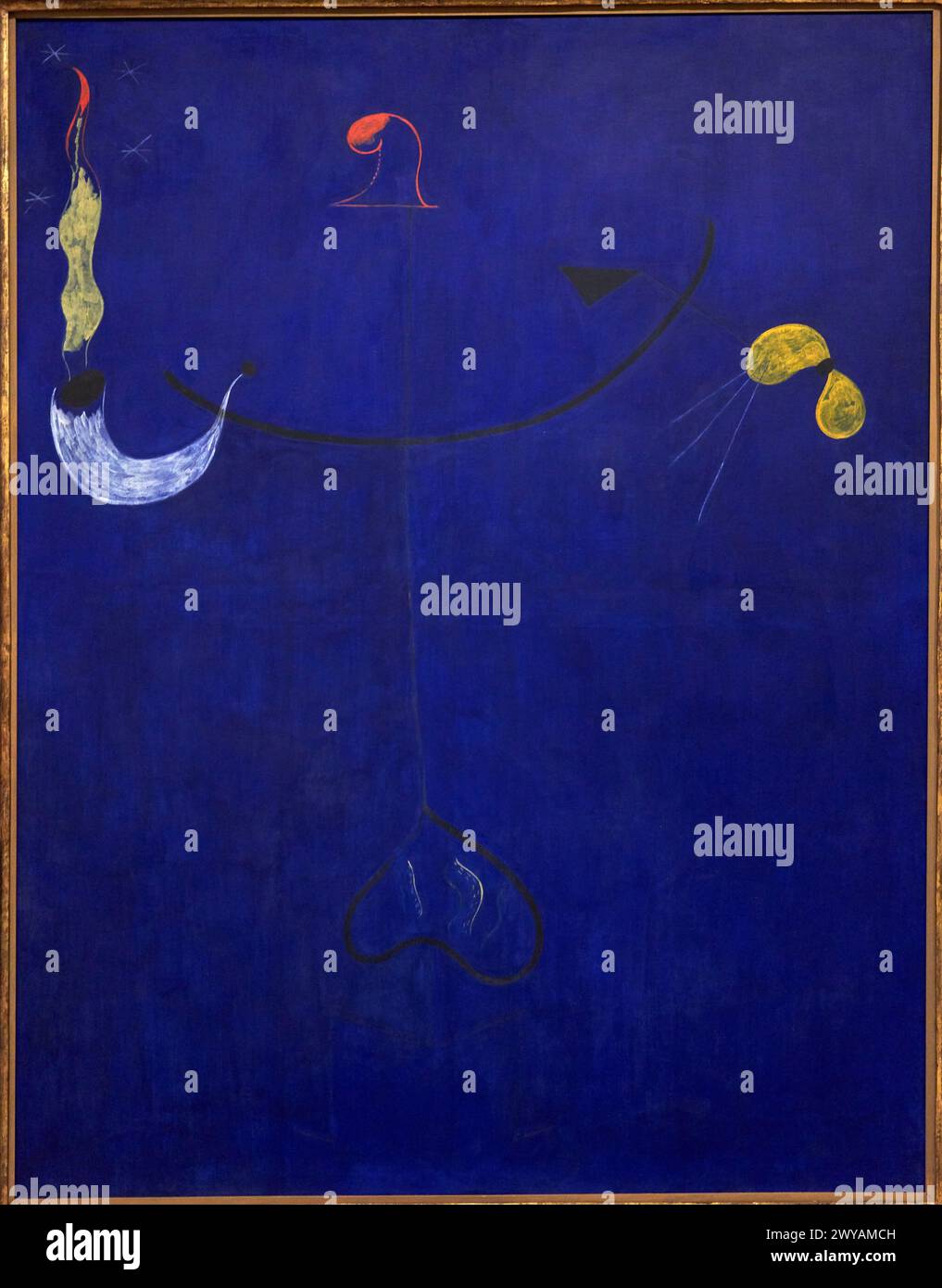 Paysan catalan à la guitare, 1924, Joan Miró (1893-1983). Banque D'Images