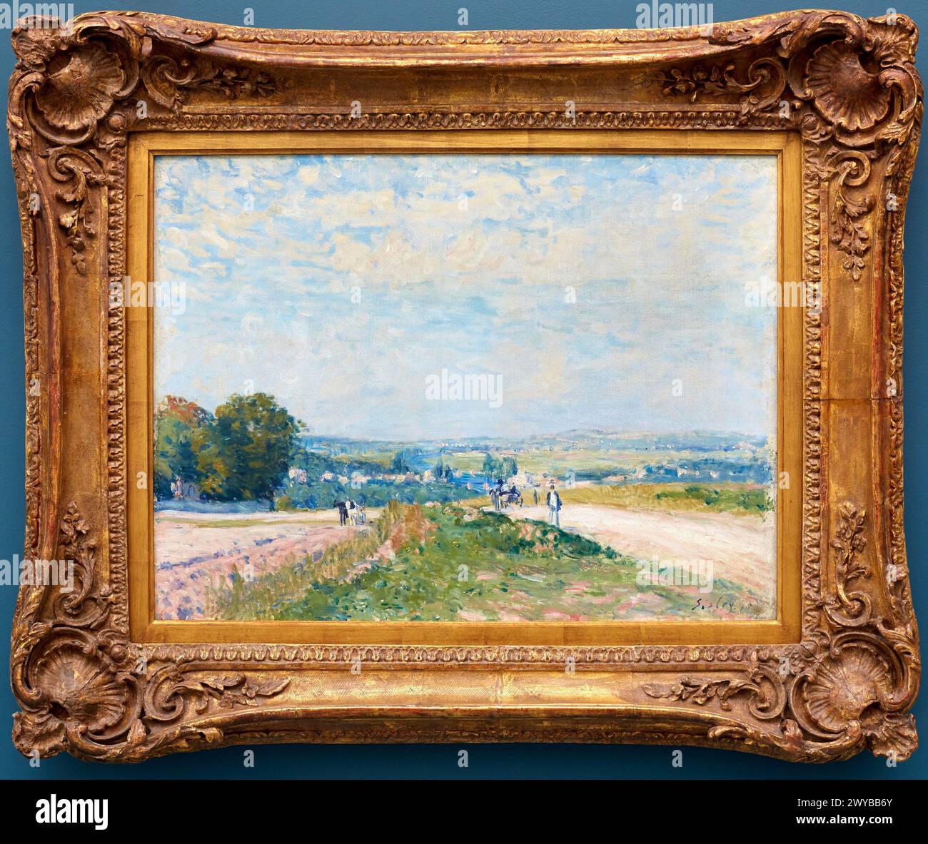 La route de Montbuisson à Louveciennes, 1875 (huile sur toile), Sisley, Alfred (1839-99), Musée de LOrangerie, Tuileries, Paris, France. Banque D'Images