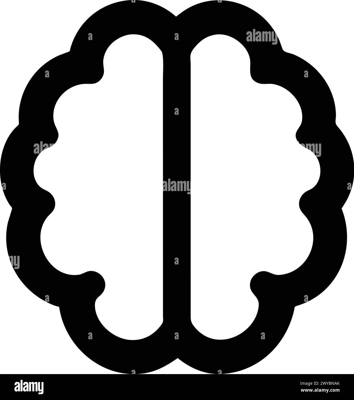 CONCEPTION D'ICÔNE DE CERVEAU, RESSOURCE GRAPHIQUE Illustration de Vecteur