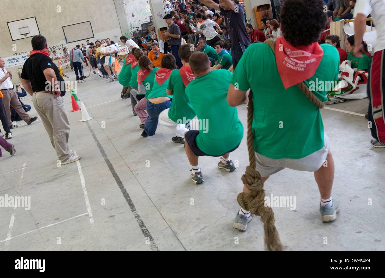 Sokatira basque rural, le sport. Tolosa. Pays Basque. L'Euskadi. L'Espagne. Banque D'Images