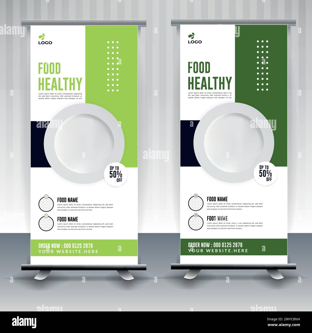 Menu alimentaire et restaurant design moderne de bannière de restauration. Illustration de Vecteur