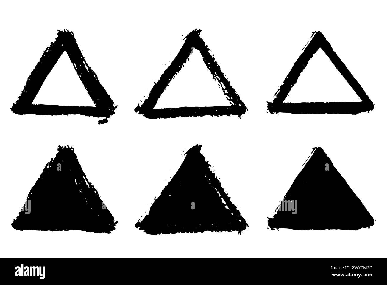 Vecteur de contours. Ensemble de zones de texte et de blocs triangulaires Illustration de Vecteur