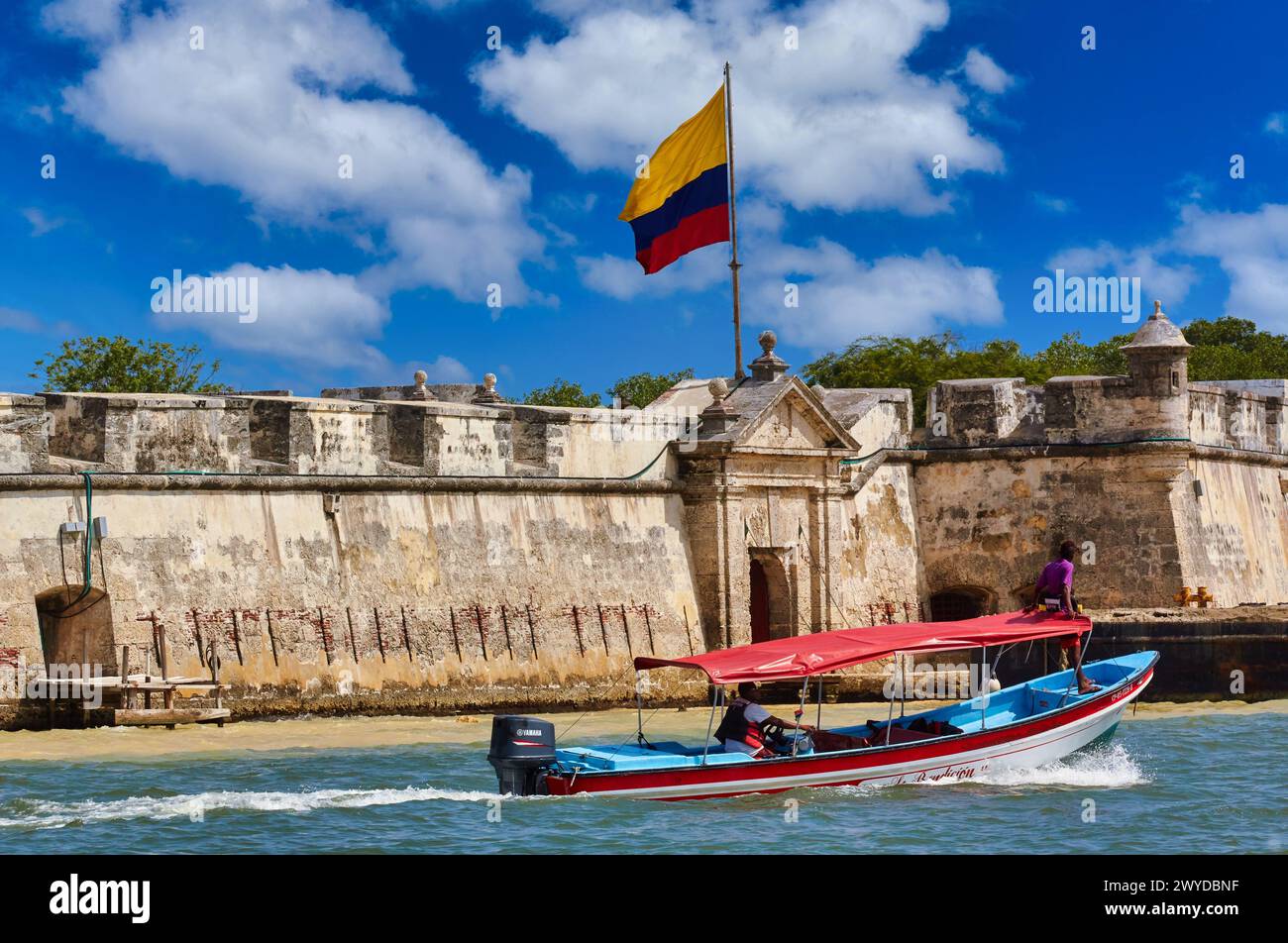 Fuerte de San Fernando de Bocachica, Cartagena de Indias, Bolivar, Colombie, Amérique du Sud. Banque D'Images