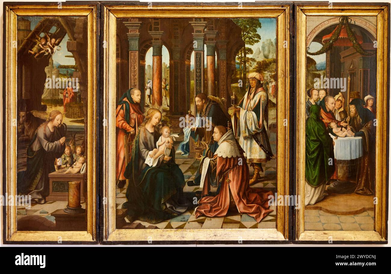 L'Adoration des Mages, Musée des Beaux-Arts, Musée des Beaux-Arts, Dijon, Côte d'Or, région Bourgogne, Bourgogne, France, Europe. Banque D'Images