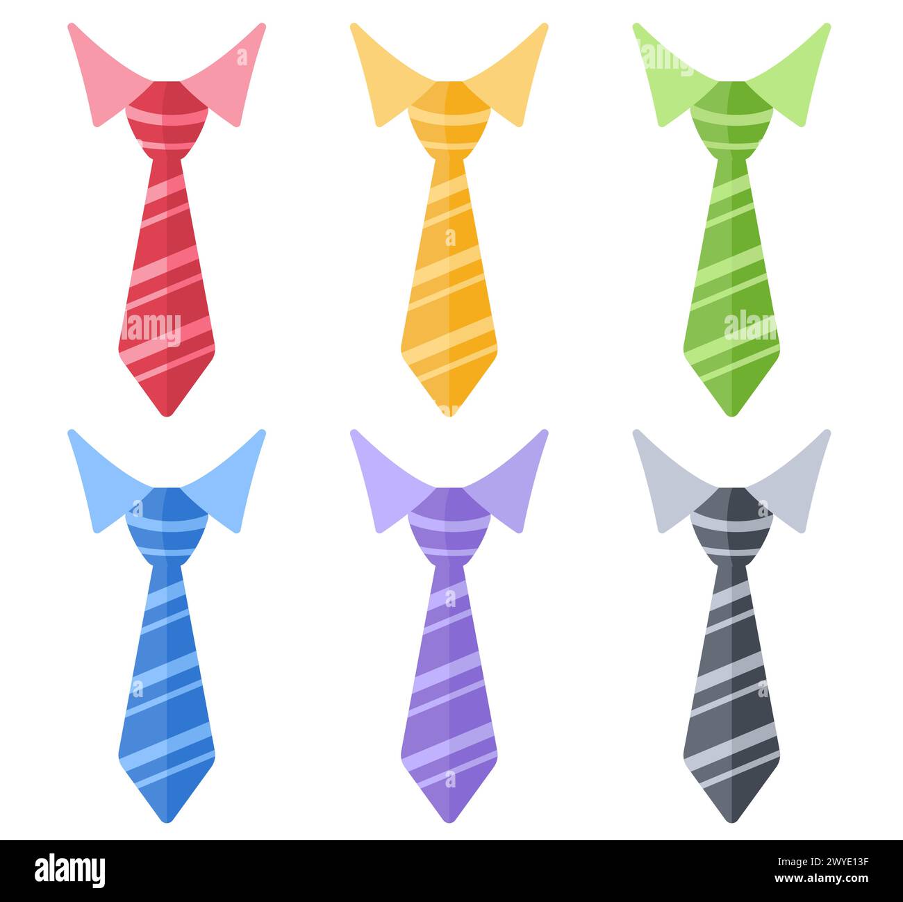 Illustration de cravates ou cravates design plat Illustration de Vecteur
