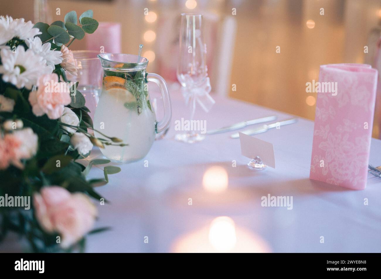 Table de mariage Banque D'Images