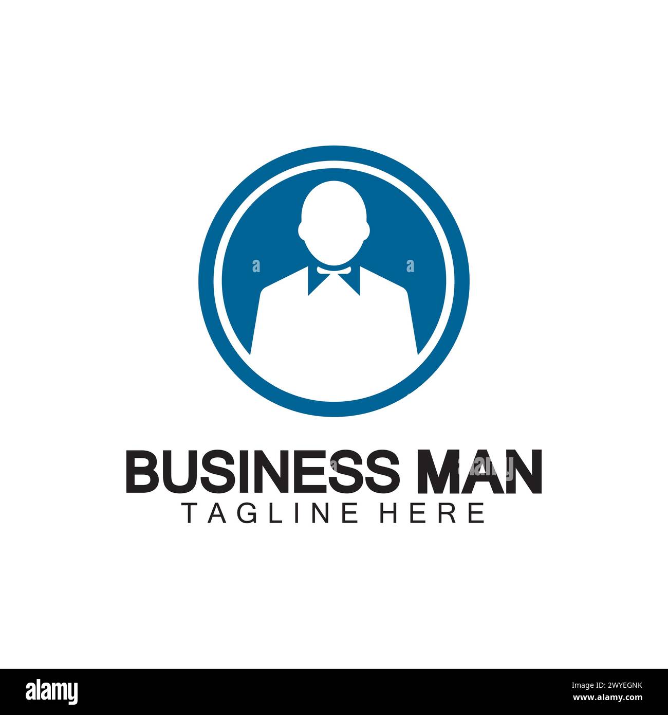 Illustration d'icône vectorielle de conception de logo d'homme d'affaires Illustration de Vecteur