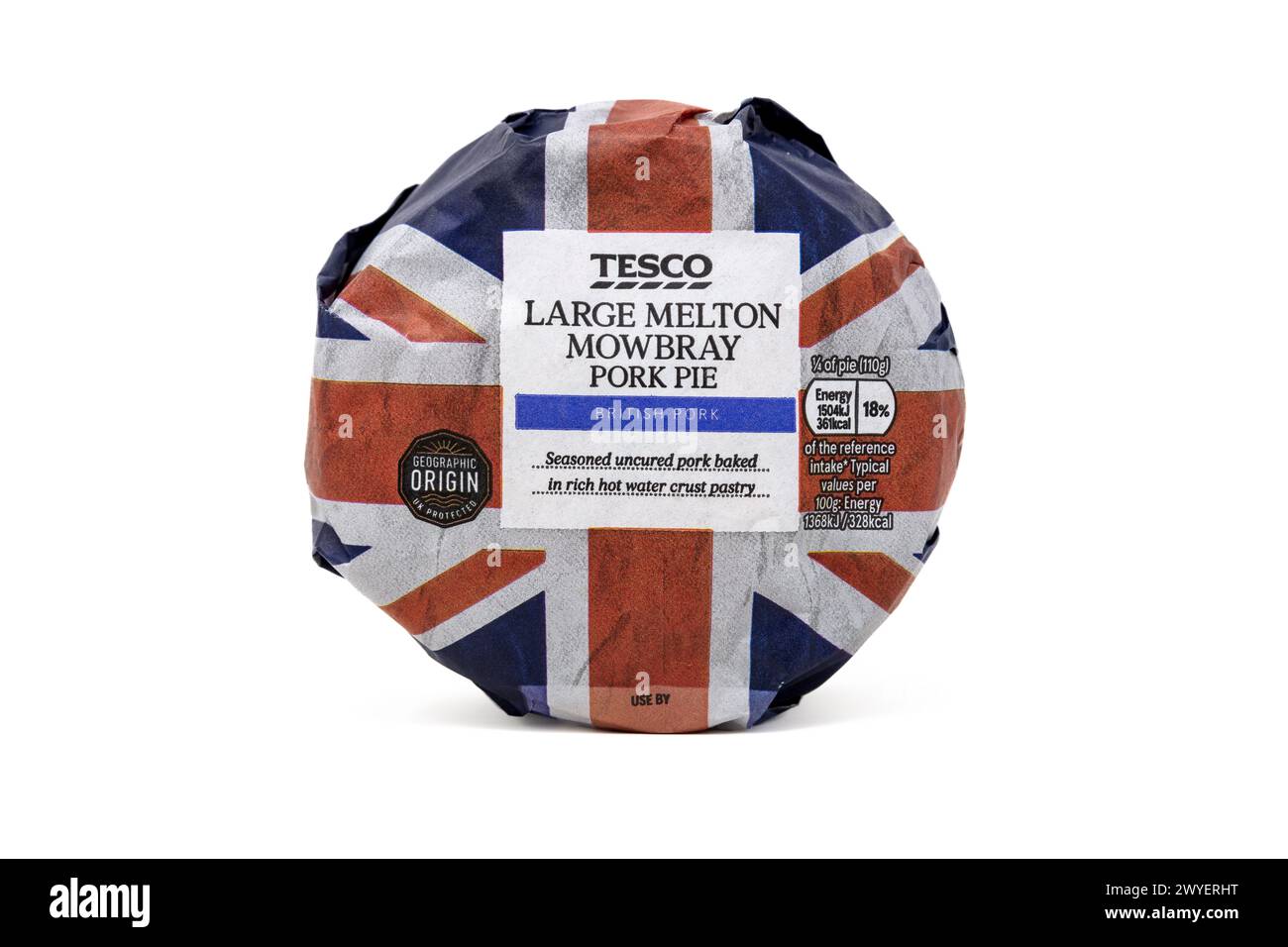 Grande tarte au porc Melton Mowbray de Tesco. Banque D'Images