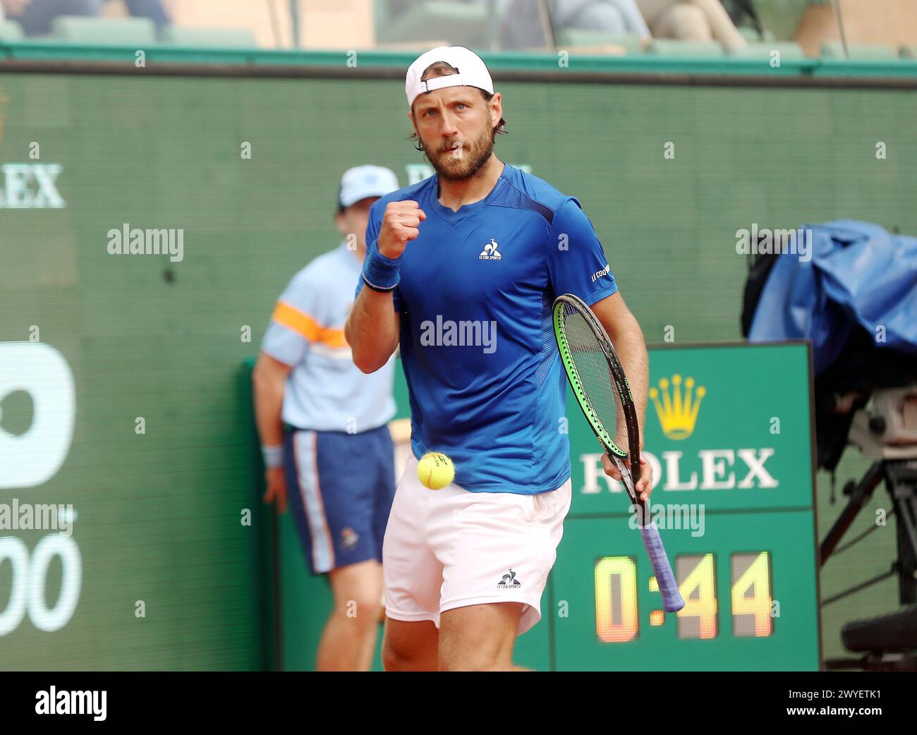 Roquebrune Cap Martin, France. 06 avril 2024. © PHOTOPQR/NICE MATIN/Jean François Ottonello ; Roquebrune-Cap-Martin ; 06/04/2024 ; ROLEX MONTE-CARLO MASTERS - QUALIFICATIONS - LUCAS Pouille crédit : MAXPPP/Alamy Live News Banque D'Images