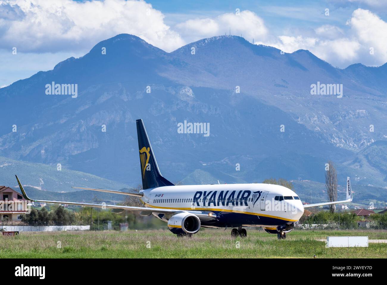 Aéroport international de Tirana - mère Teresa, Albanie. Banque D'Images