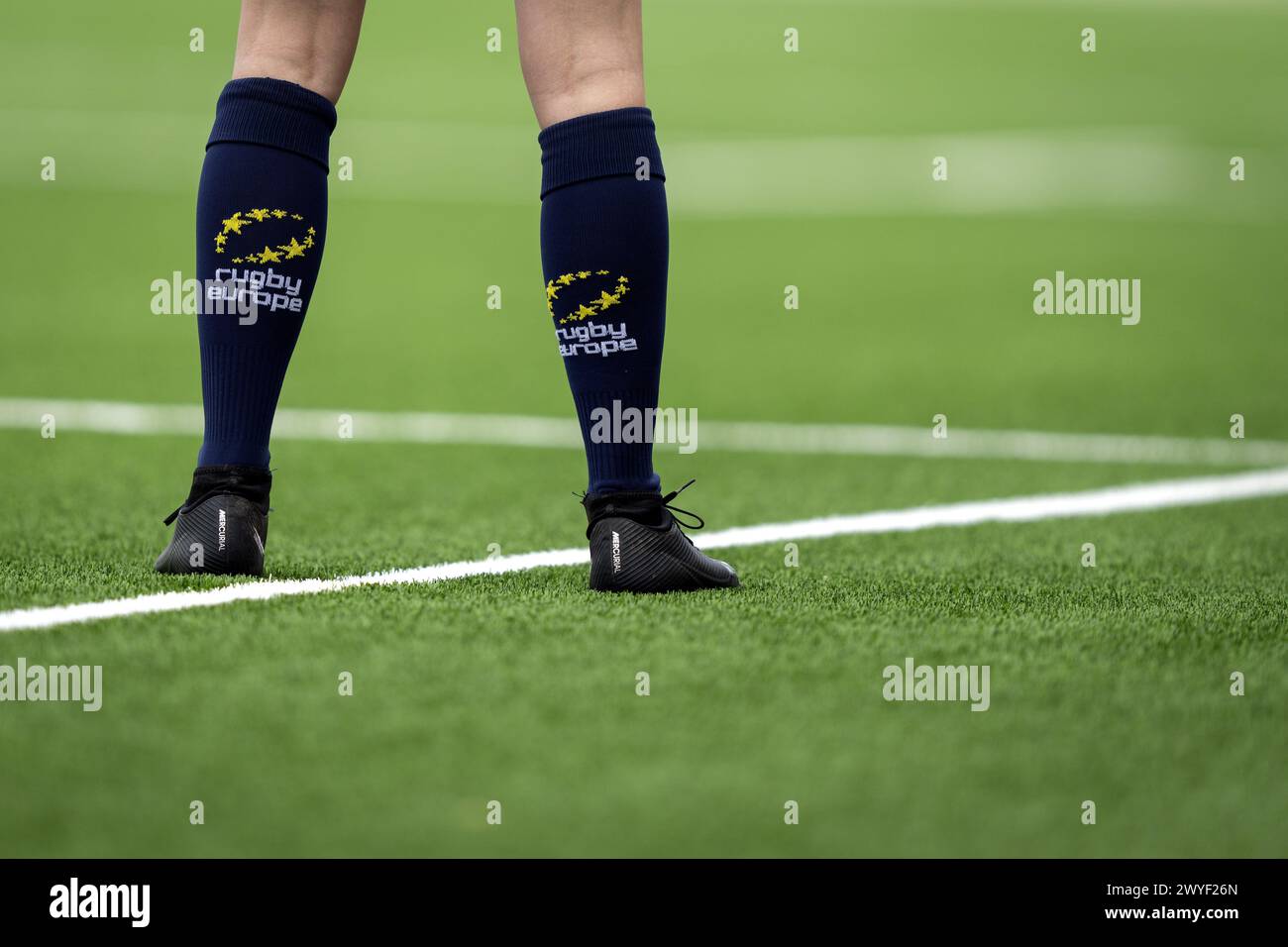 AMSTERDAM - Linesman lors du Championnat d'Europe de Rugby 2024. Le vainqueur du jeu sera couronné champion d'Europe de 2024. PONCEUSE ANP KONING Banque D'Images