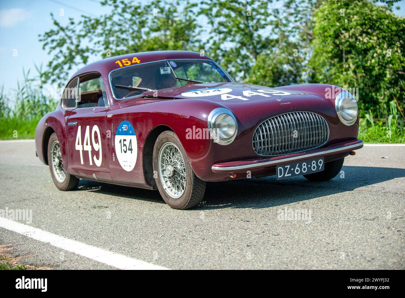CISITALIA 202 SC BERLINETTA PININFARINA sur les routes des mille Miglia 2023, près de Grana Monferrato Banque D'Images