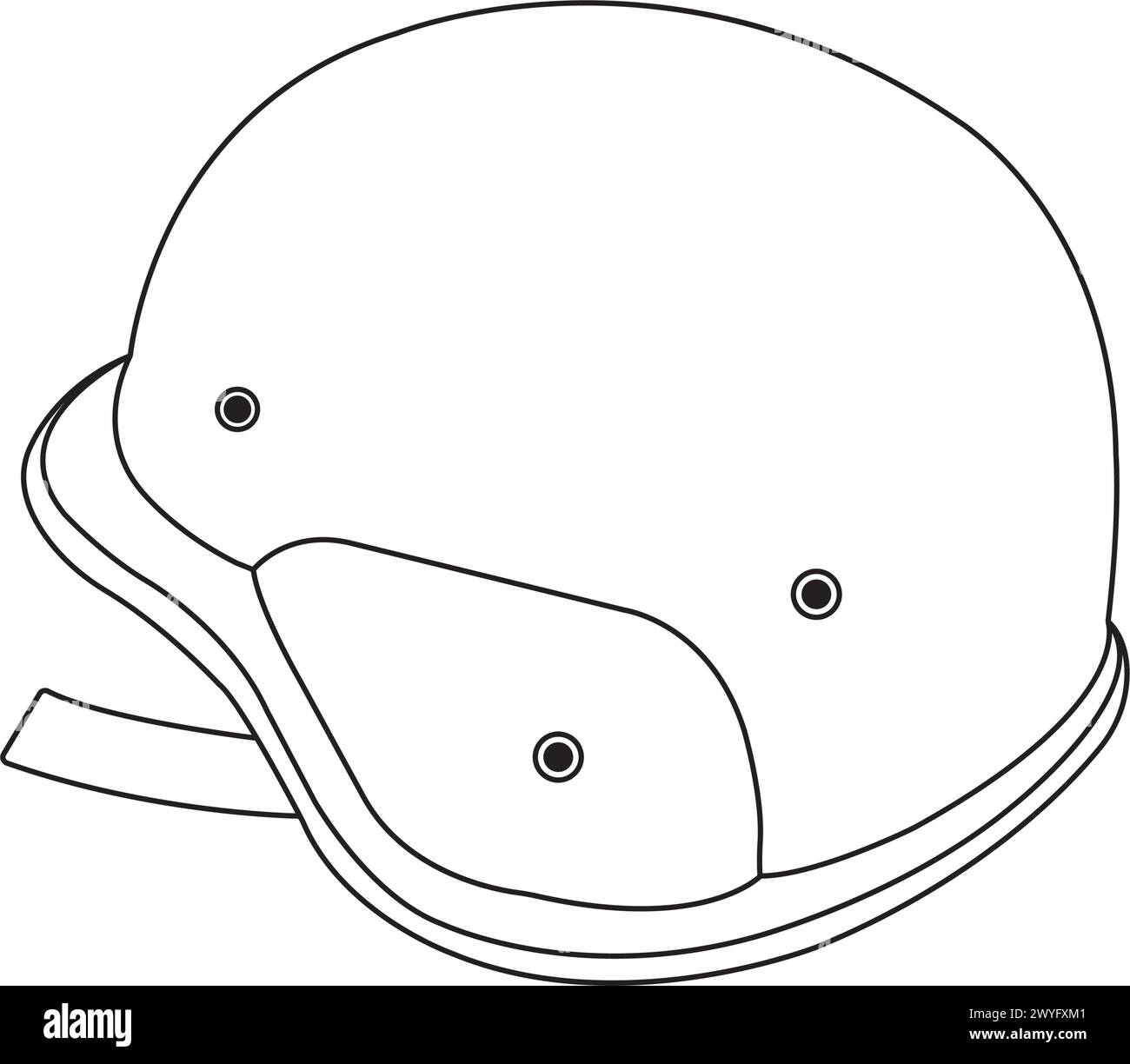 Conception d'illustration vectorielle d'icône de casque en acier militaire Illustration de Vecteur