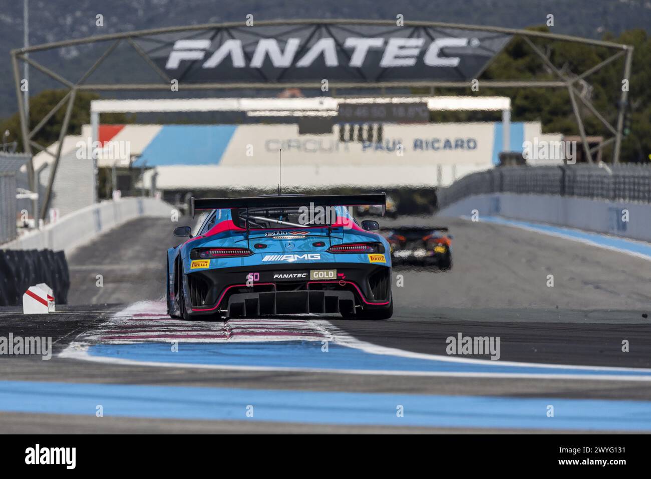 60 KODRIC Martin (hrv), Al-KHALIFA Isa (bhr), WILLIAMS Lewis (gbr), 2 Seas Motorsport, Mercedes-AMG GT3 Evo, action lors de la 1ère manche du Fanatec GT World Challenge 2024 propulsé par AWS sur le circuit Paul Ricard, du 5 au 7 avril 2024 au Castellet Banque D'Images