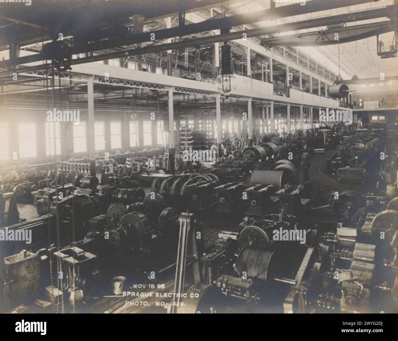 Sprague Electric Company : vue de l'intérieur de l'usine 1937 1898 Banque D'Images