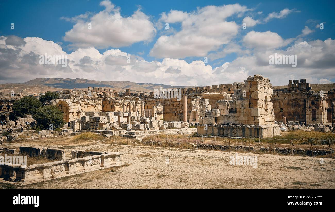 Complexe du temple Heliopolis à Baalbek Banque D'Images