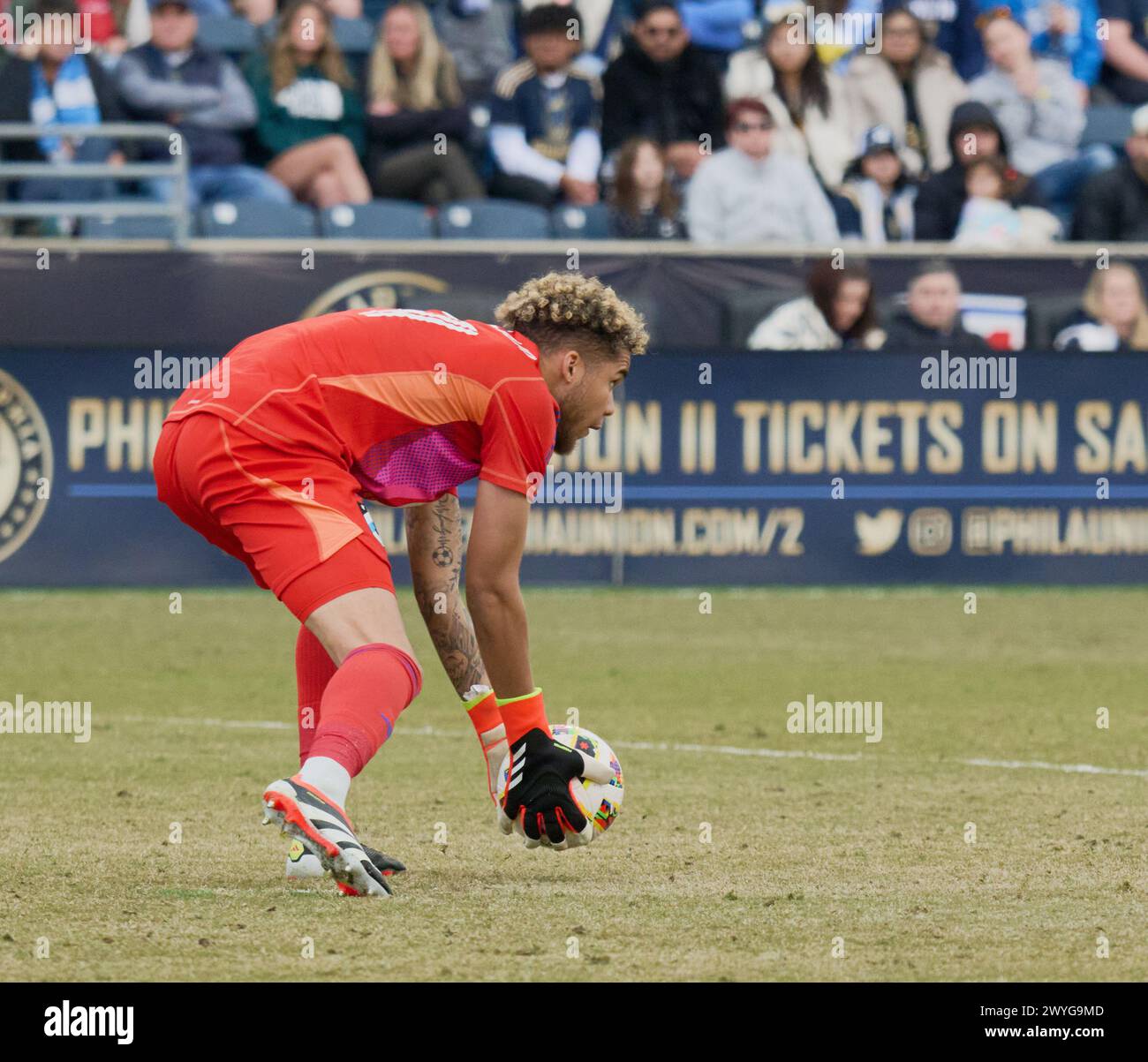 CHESTER, PA, États-Unis - 30 MARS 2024 - MLS match entre Philadelphia Union et Minnesota United FC au Subaru Park. Banque D'Images