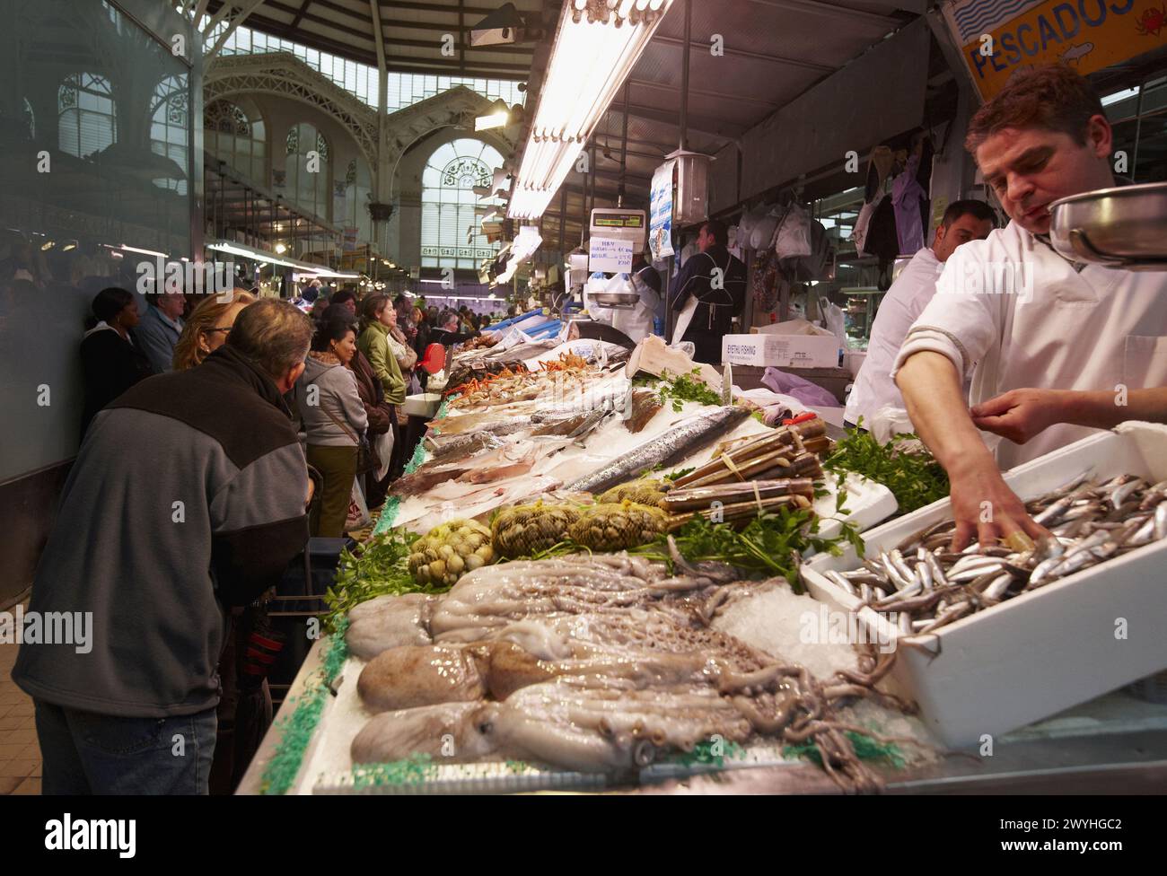 Marché Central, à Valence. Islas Baleares, Espagne. Banque D'Images