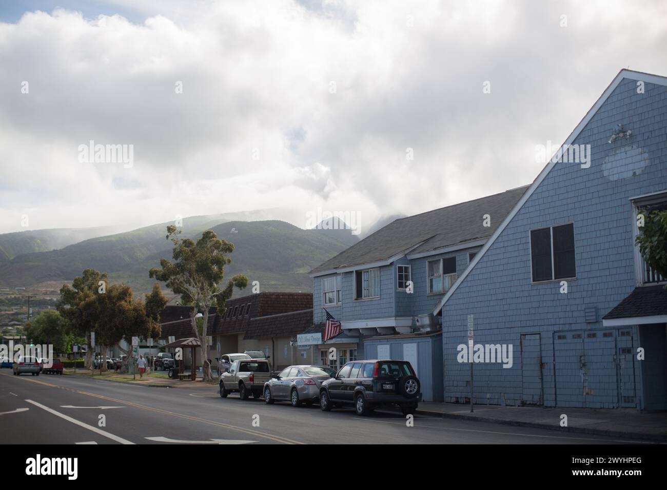 Scènes du village pittoresque et des rues de Lahaina sur l'île polynésienne de Maui, Hawaï, images prises avant les incendies dévastateurs de 2023 Banque D'Images
