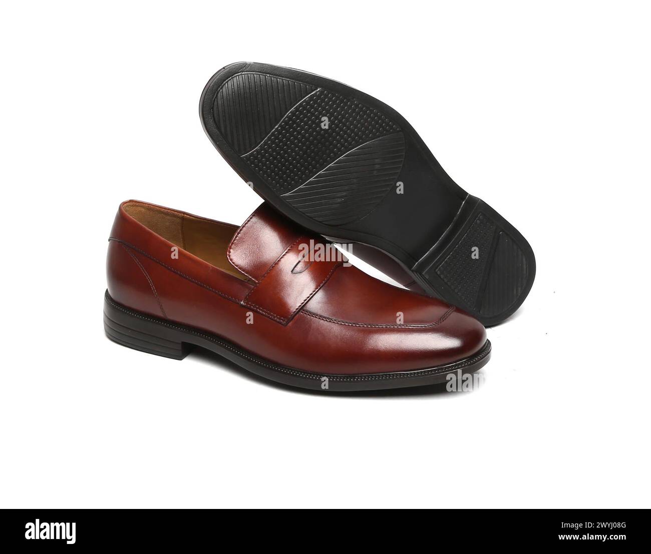 chaussures formelles pour hommes isolées sur fond blanc Banque D'Images