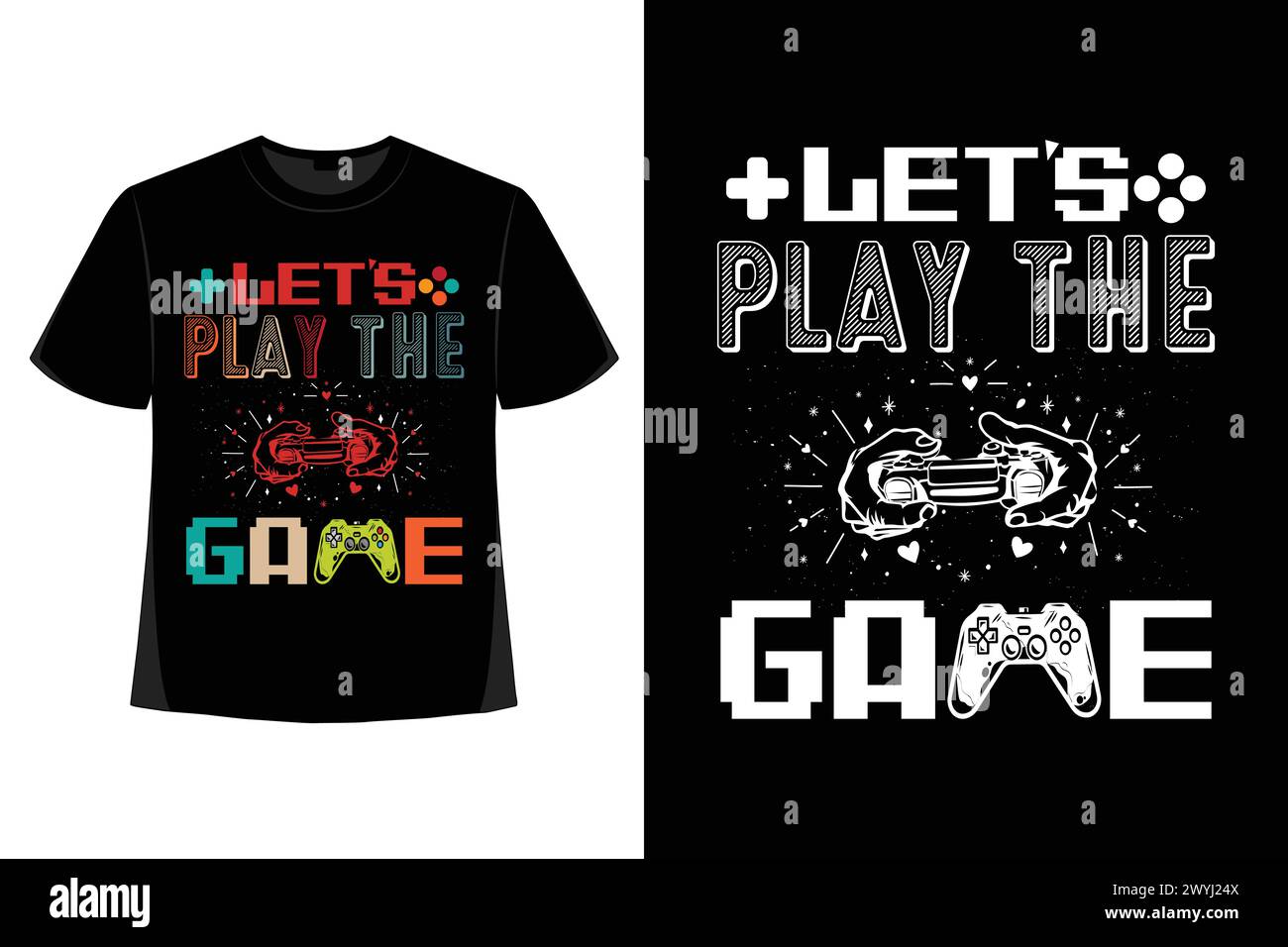 Trendy Gamer T-shirt Design Gaming Apparel T shirt, T shirt Design, T shirt Art, T shirt illustration, T shirt vecteur, t shirt Bundle, T shirt SVG, Illustration de Vecteur