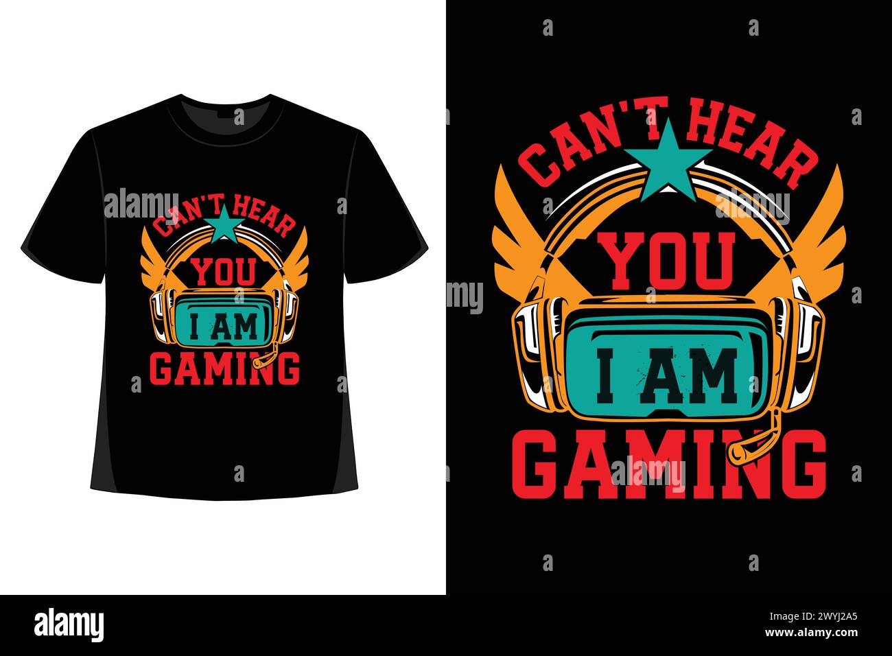 Trendy Gamer T-shirt Design Gaming Apparel T shirt, T shirt Design, T shirt Art, T shirt illustration, T shirt vecteur, t shirt Bundle, T shirt SVG, Illustration de Vecteur