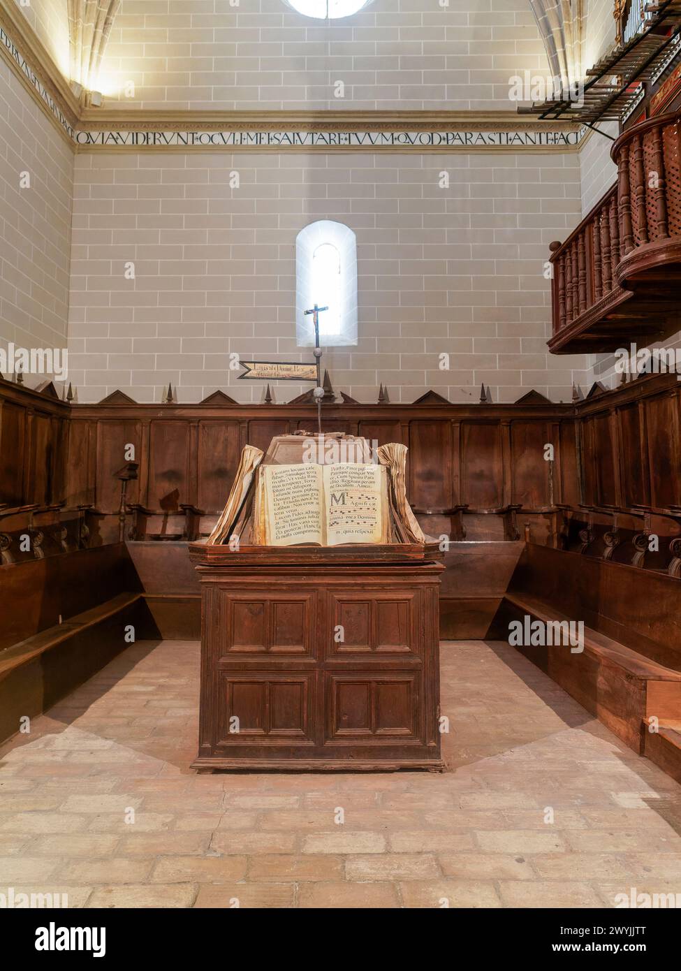 BOLEA HUESCA ARAGON ESPAGNE. Collégiale gothique. Église la collégiale de Santa Mara la Mayor dans la ville de Bolea, province d'Aragon, Spa Banque D'Images
