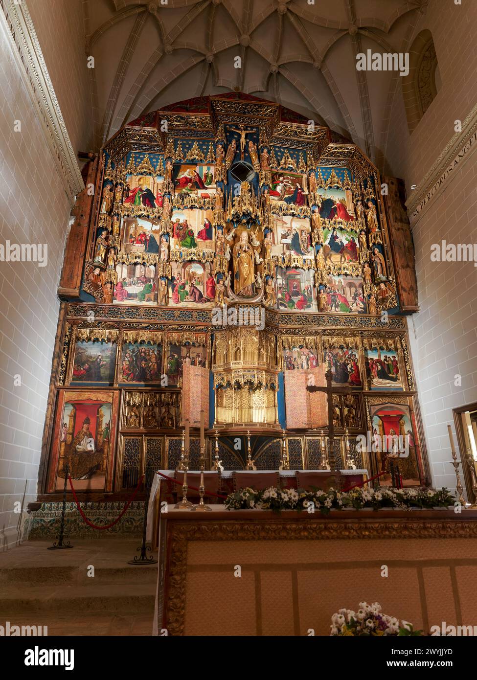 BOLEA HUESCA ARAGON ESPAGNE. Collégiale gothique. Église la collégiale de Santa Mara la Mayor dans la ville de Bolea, province d'Aragon, Spa Banque D'Images