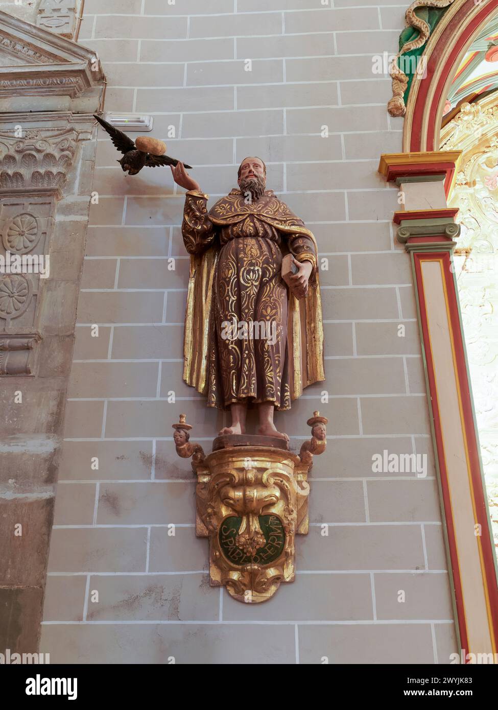 BOLEA HUESCA ARAGON ESPAGNE. Collégiale gothique. Église la collégiale de Santa Mara la Mayor dans la ville de Bolea, province d'Aragon, Spa Banque D'Images