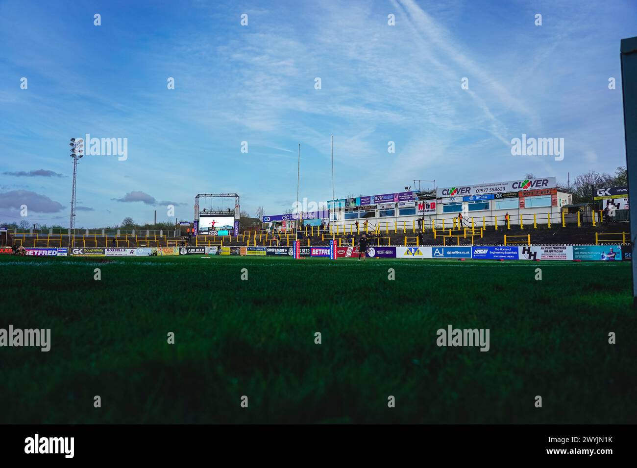 Castleford, Yorkshire, Royaume-Uni. 5 avril 2024. Super League Rugby : Castleford Tigers vs Salford Red Devils au Mend-A-Hose Jungle Stadium. Gernal sho Banque D'Images