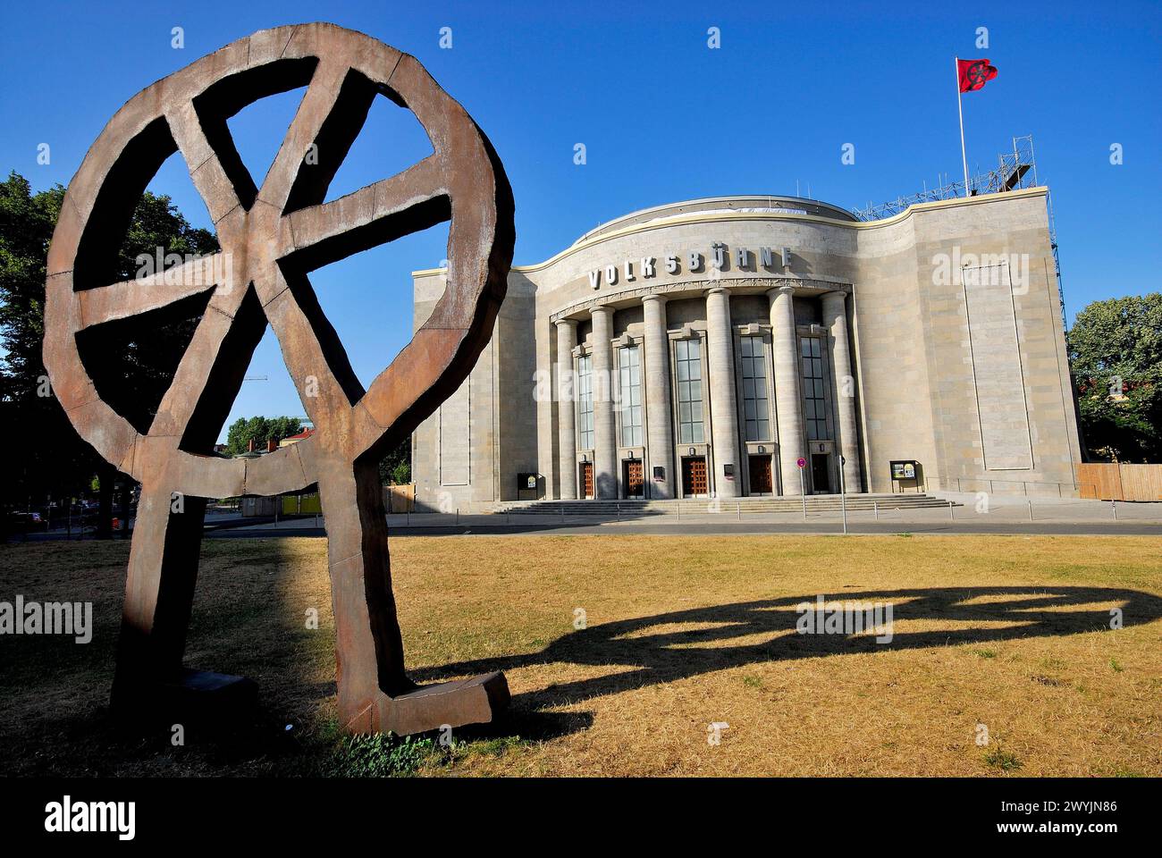 Rosa Luxemburg Square Berlin, Allemagne Banque D'Images