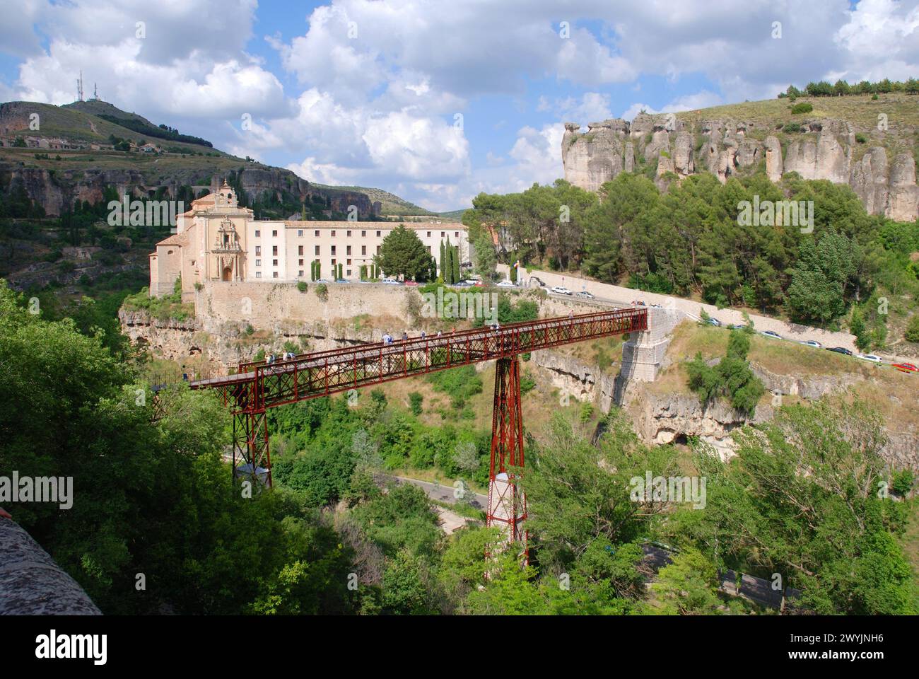 Pont San Pablo et Hoz del Huecar. Cuenca, Espagne. Banque D'Images