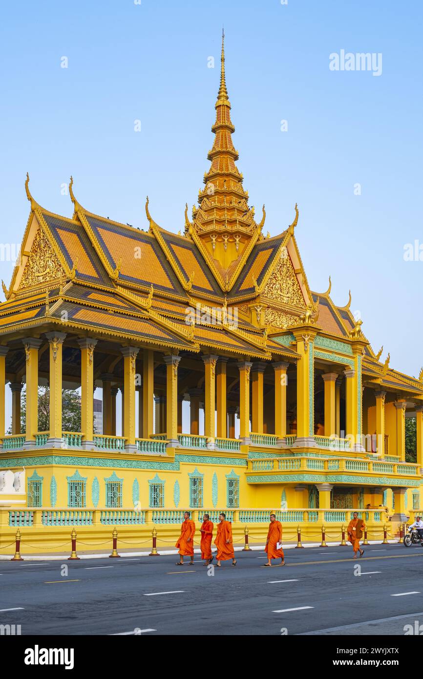 Cambodge, Phnom Penh, le pavillon Preah Tinang Chan Chhaya du Palais Royal Banque D'Images