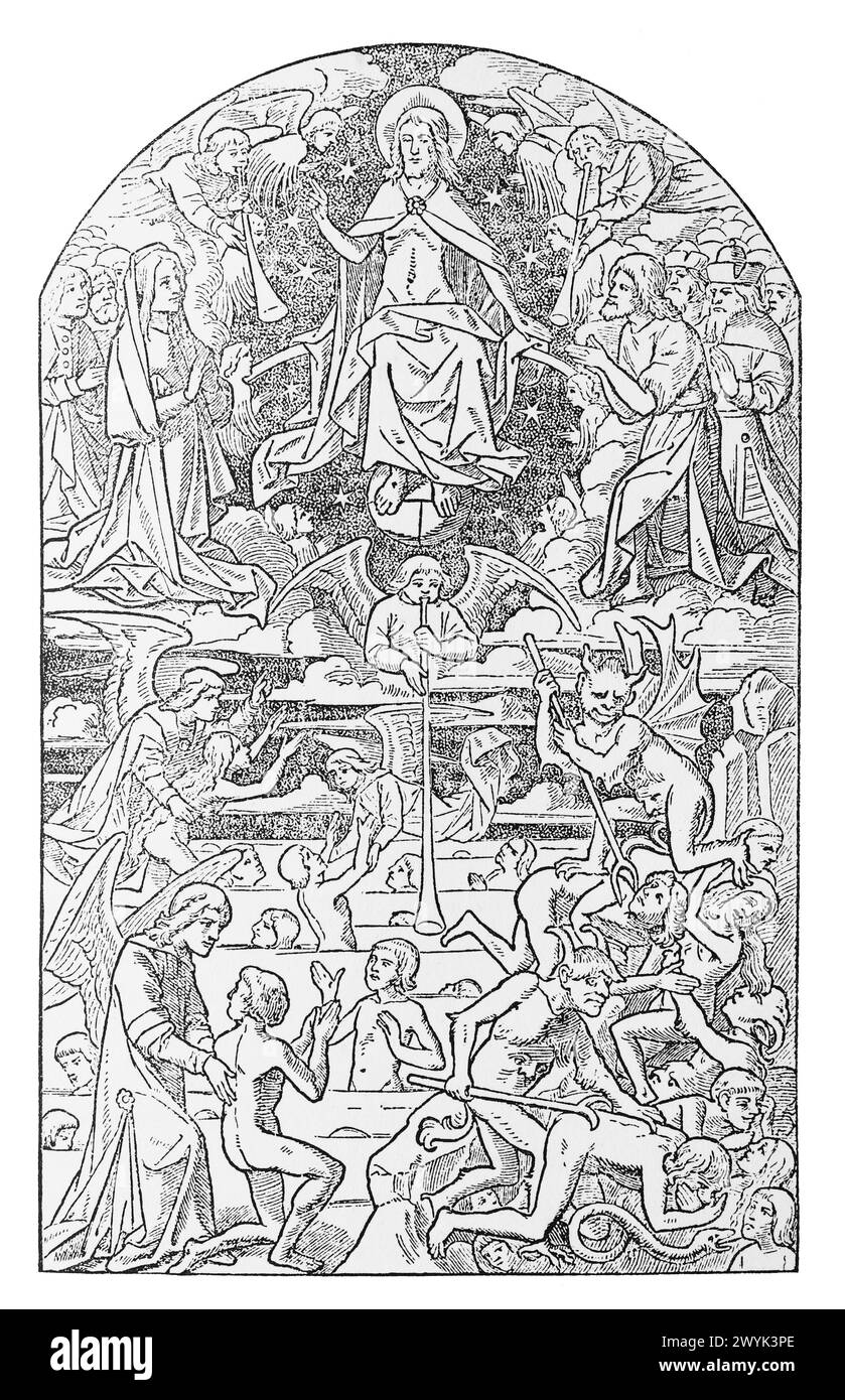 Commémoration de toutes les âmes du Missal de Vienne : gravure de vies des Saints (novembre 1ère partie) par le révérend Sabin Baring-Gould, publié en 1898 Banque D'Images