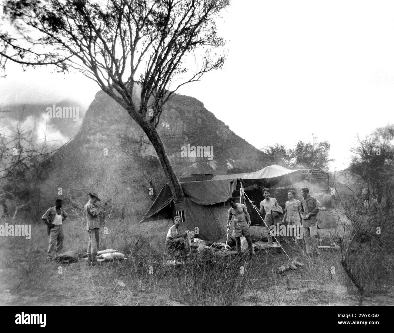 Soldats britanniques faisant le service national au Kenya, c1952 Banque D'Images