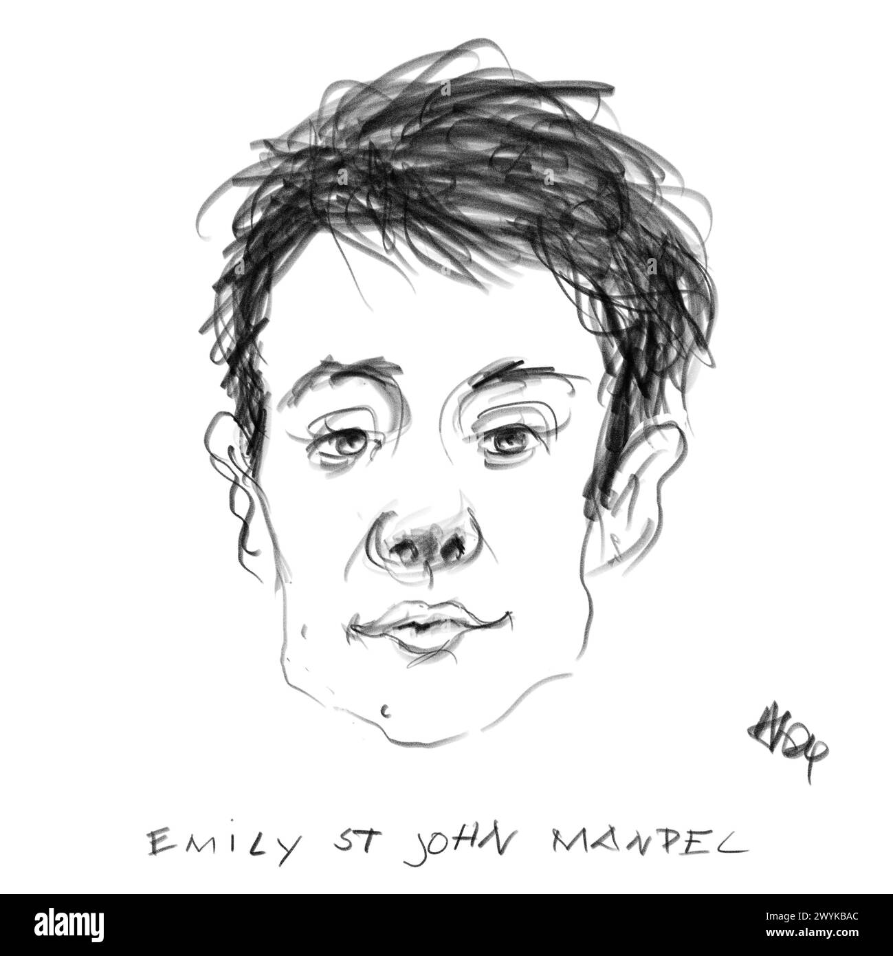 Portrait de l'auteur Emily préparé John Mandel Banque D'Images