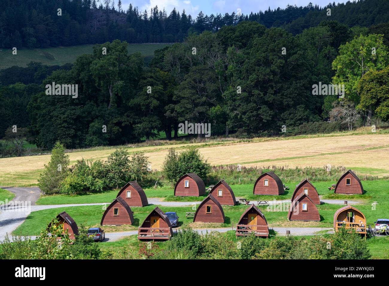 Glentress, Écosse, 7 states Mountain bike centre, Glamping, wigwam Banque D'Images