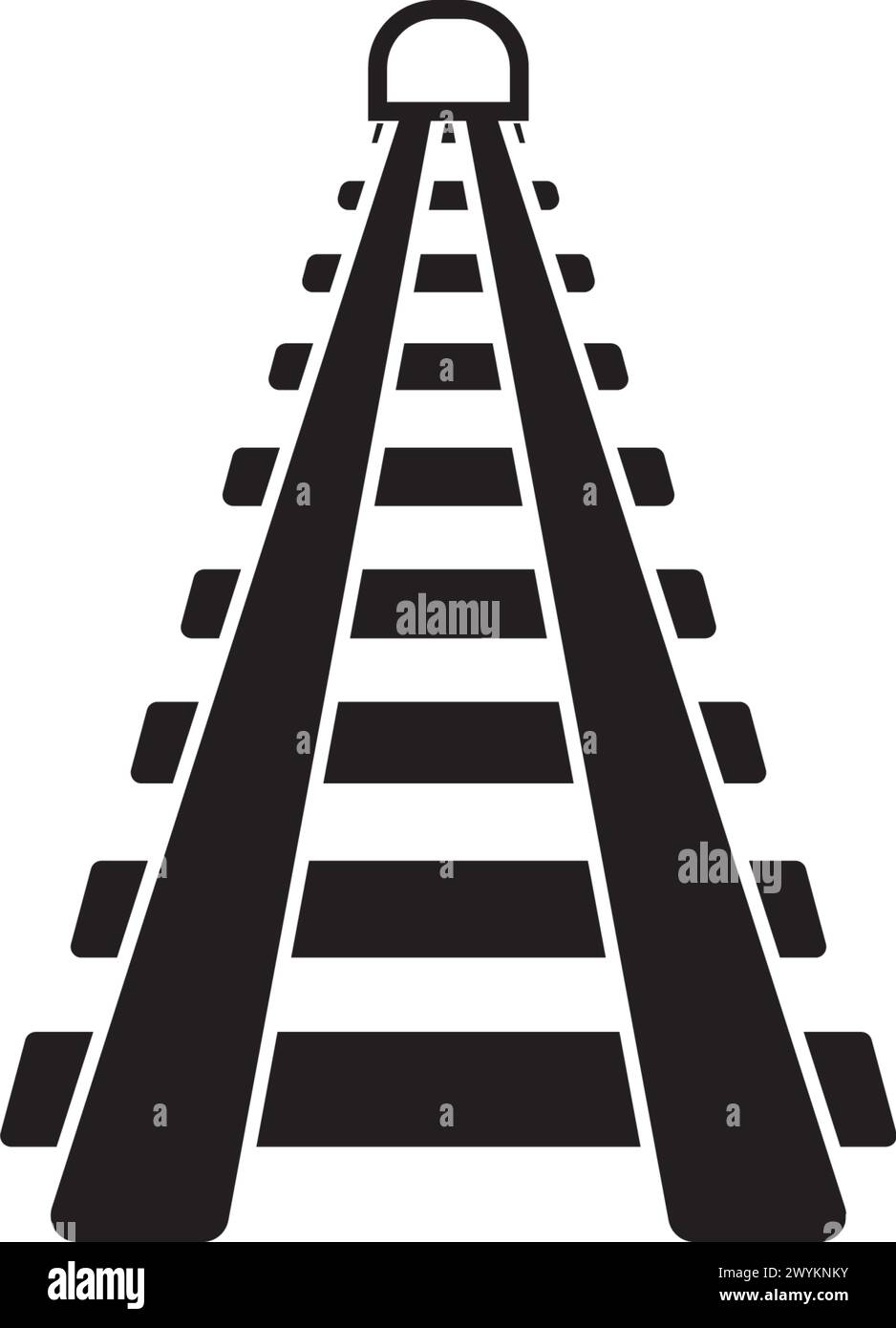 illustration de conception d'icône de vecteur de logo de chemin de fer Illustration de Vecteur