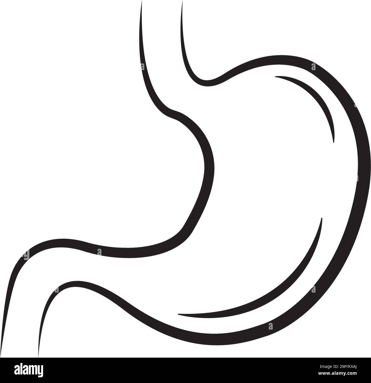 conception d'illustration vectorielle de concept d'icône de soin de l'estomac Illustration de Vecteur