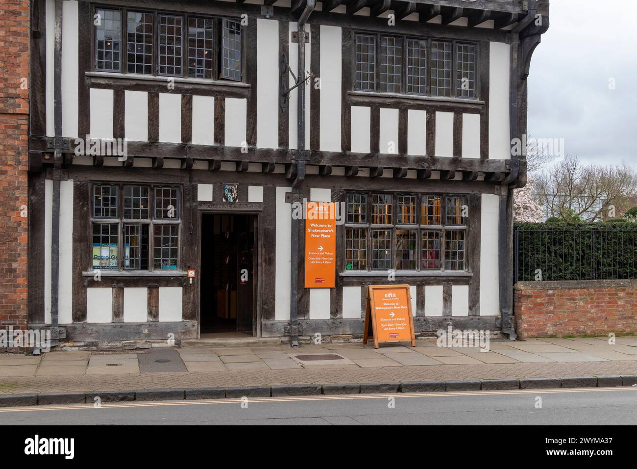 William Shakespeare's New place, Stratford upon Avon, Angleterre, Grande-Bretagne Banque D'Images