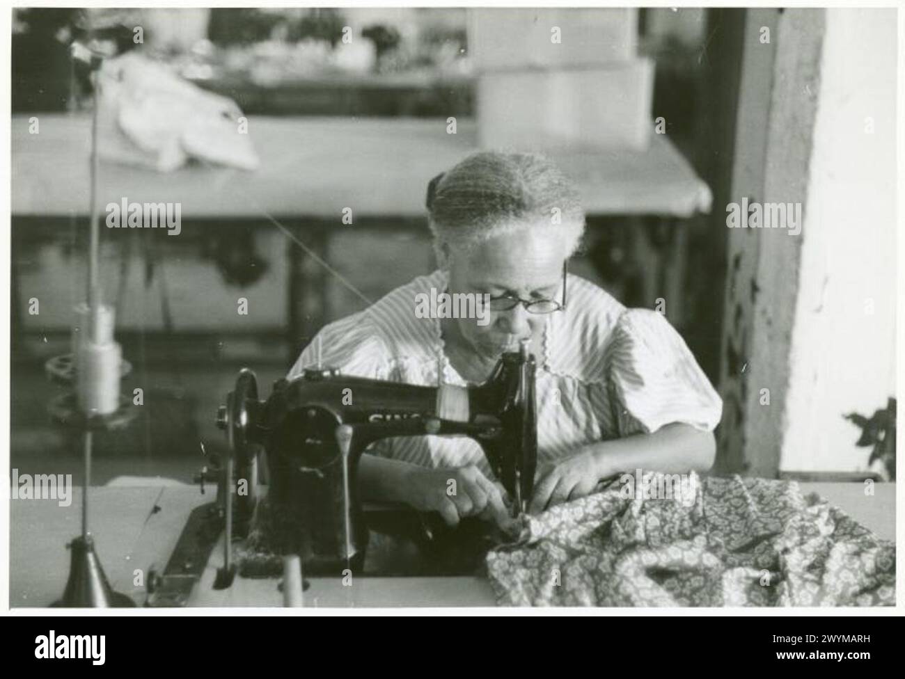 Dans l'usine de couture Everglades, San Juan, Puerto Rico. Banque D'Images