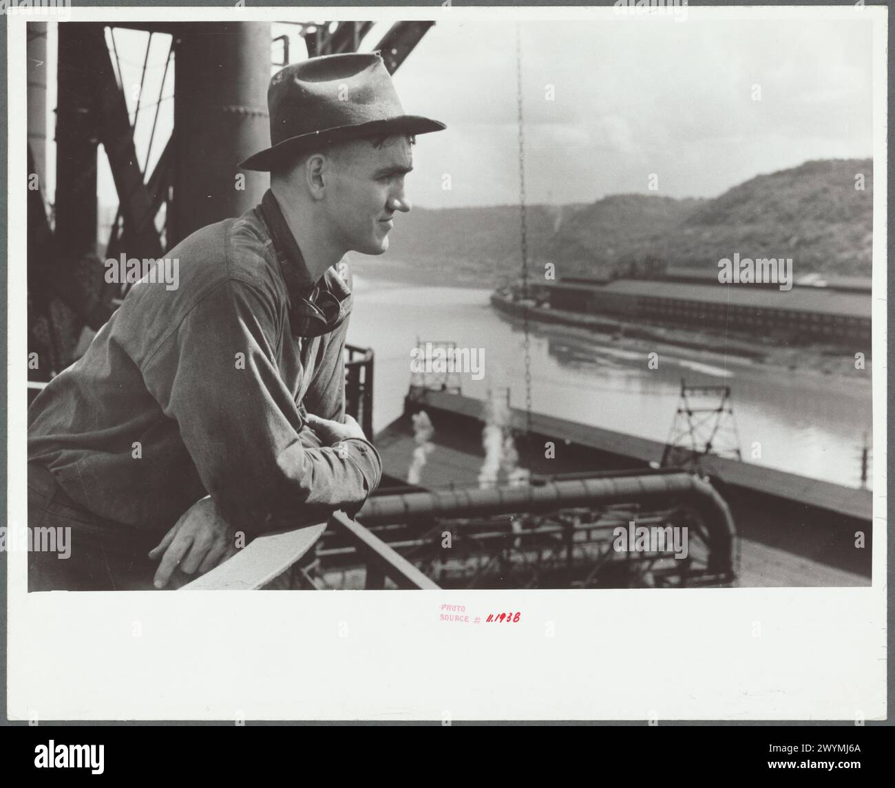 Métallurgiste dans l'aciérie de Pittsburgh, Pennsylvanie Banque D'Images