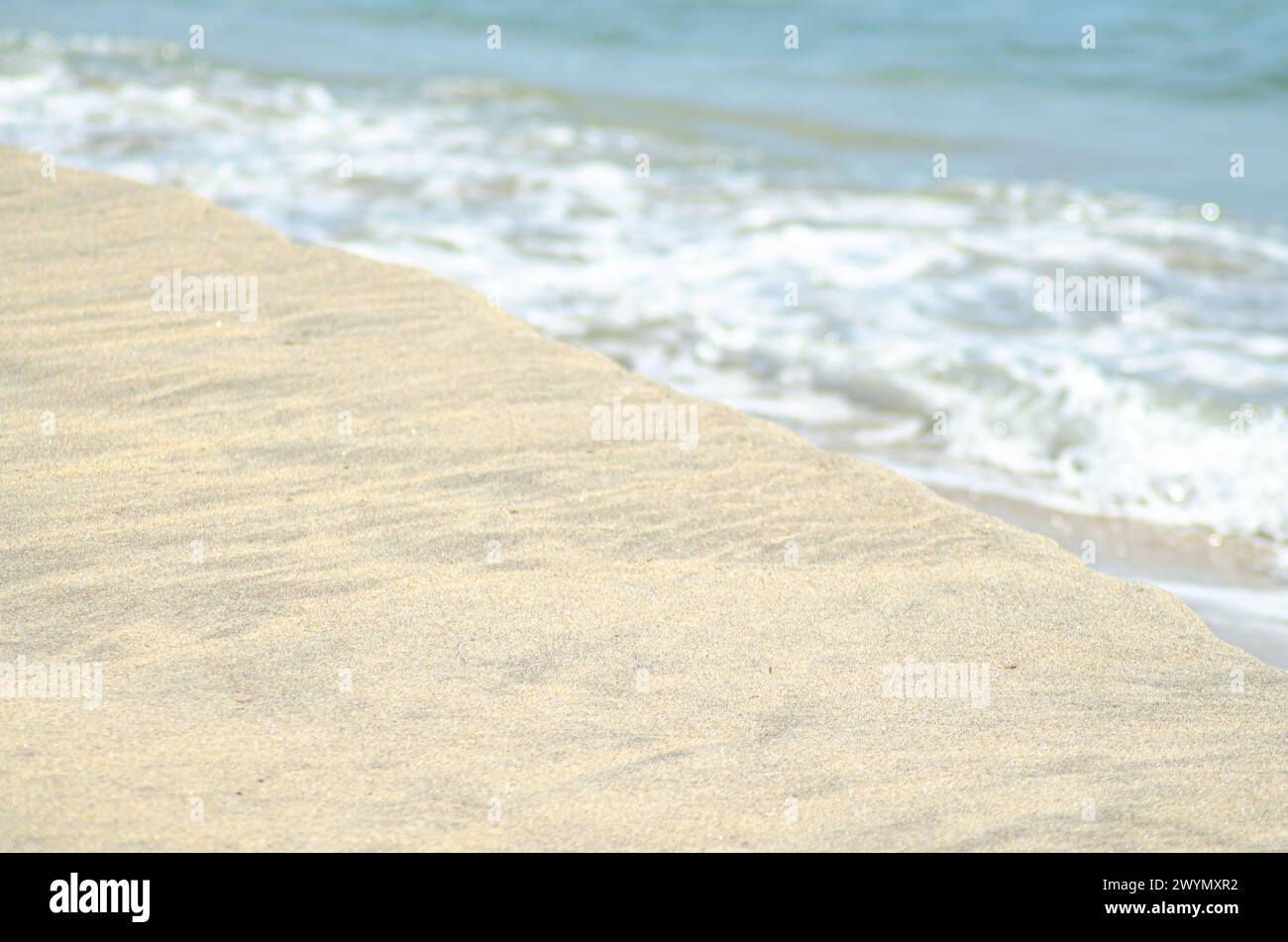 vue détaillée floue d'une plage Banque D'Images