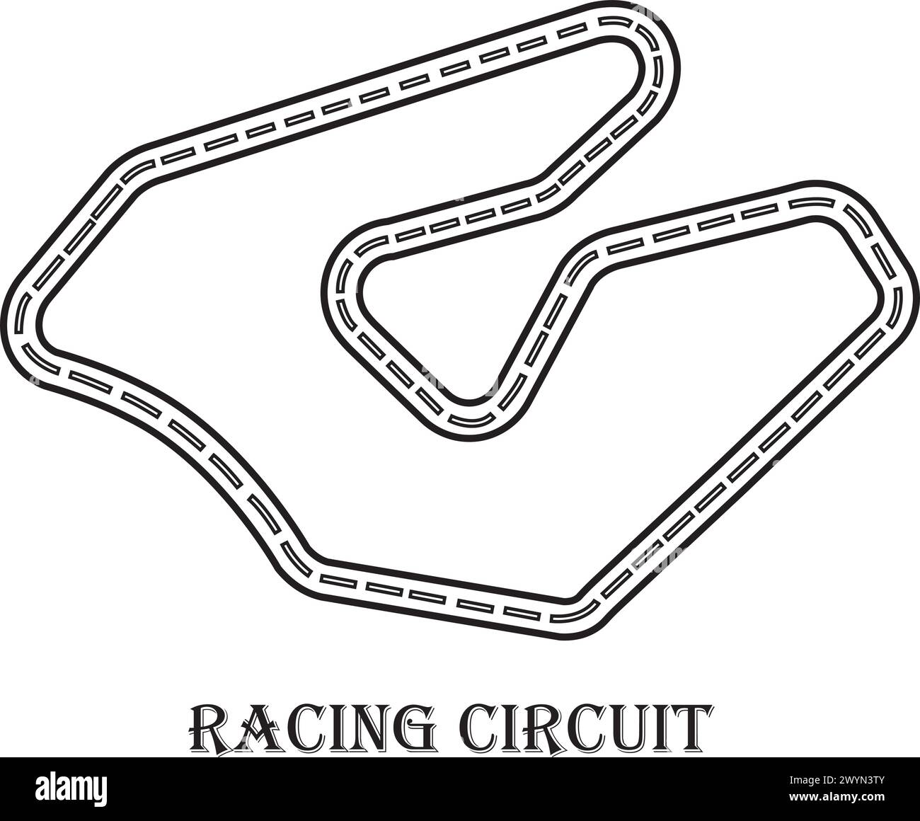Motif de symbole d'illustration vectoriel d'icône de circuit de course Illustration de Vecteur