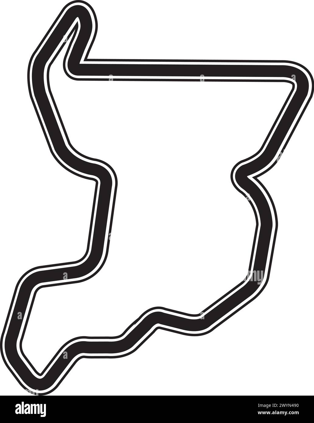 Motif de symbole d'illustration vectoriel d'icône de circuit de course Illustration de Vecteur